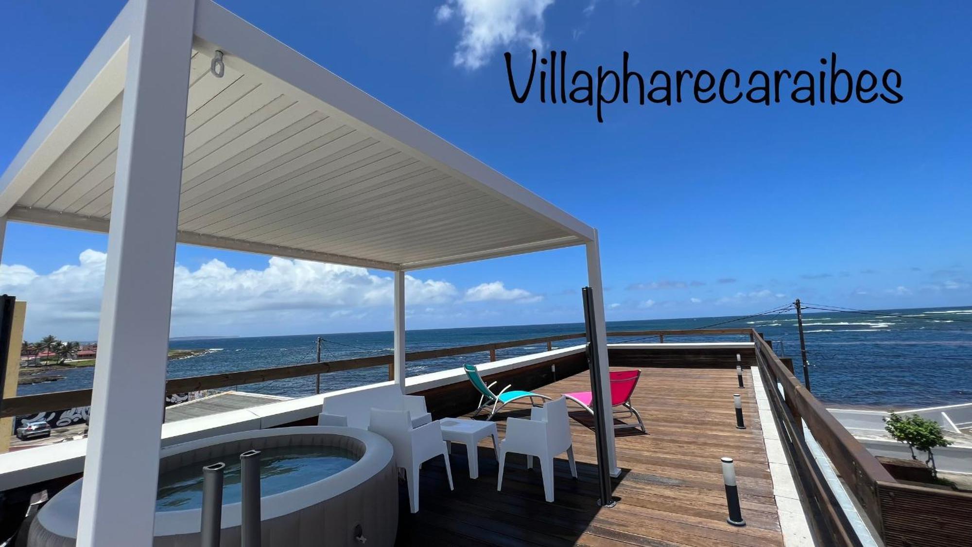 Villa Phare Caraibes Guadeloupe - Rooftop Jacuzzi & Ocean View Le Moule Dış mekan fotoğraf